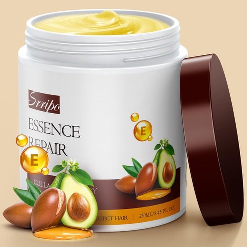 Collagen Hair Mask for Deep Conditioning, Keratin Hair Treatment with 4 Hydrolyzed Proteins, Moroccan & Avocado Oils Conditioner for Nourish, Calendula Gentian Extracts Care Dry & Damaged Hair