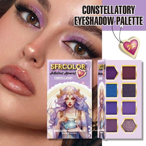 Skiennix 12-Color Zodiac Eyeshadow Palette - Highly Pigmented Matte & Metallic Shades for Professional & Daily Use