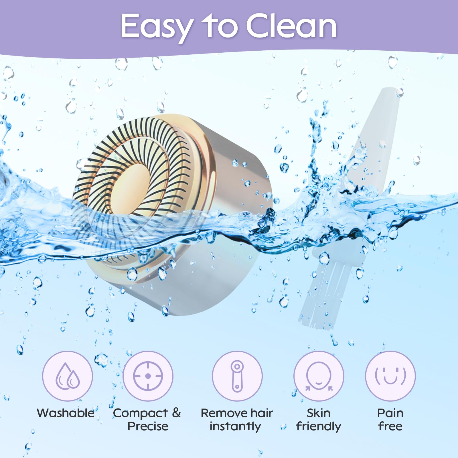 Generation 3 Facial Hair Remover Replacement Heads for Finishing Touch Flawless,Double Precision Blades Replacement Heads Compatible with Finishing Touch Flawless Gen 3,Pack of 3.