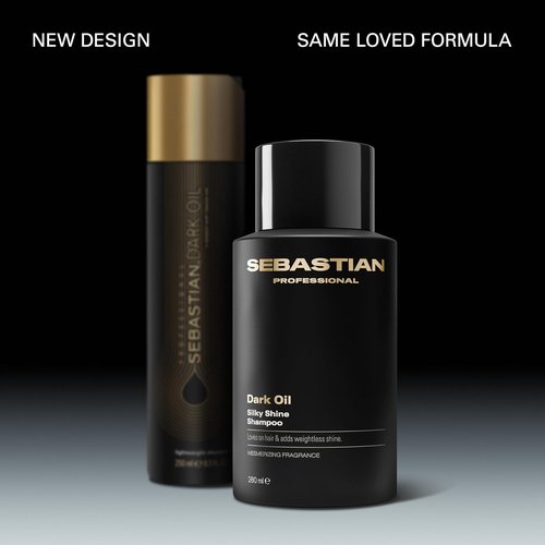 Sebastian Professional Dark Oil Lightweight Shampoo - Jojoba & Argan Oil Infusion | 33.8 Fl Oz