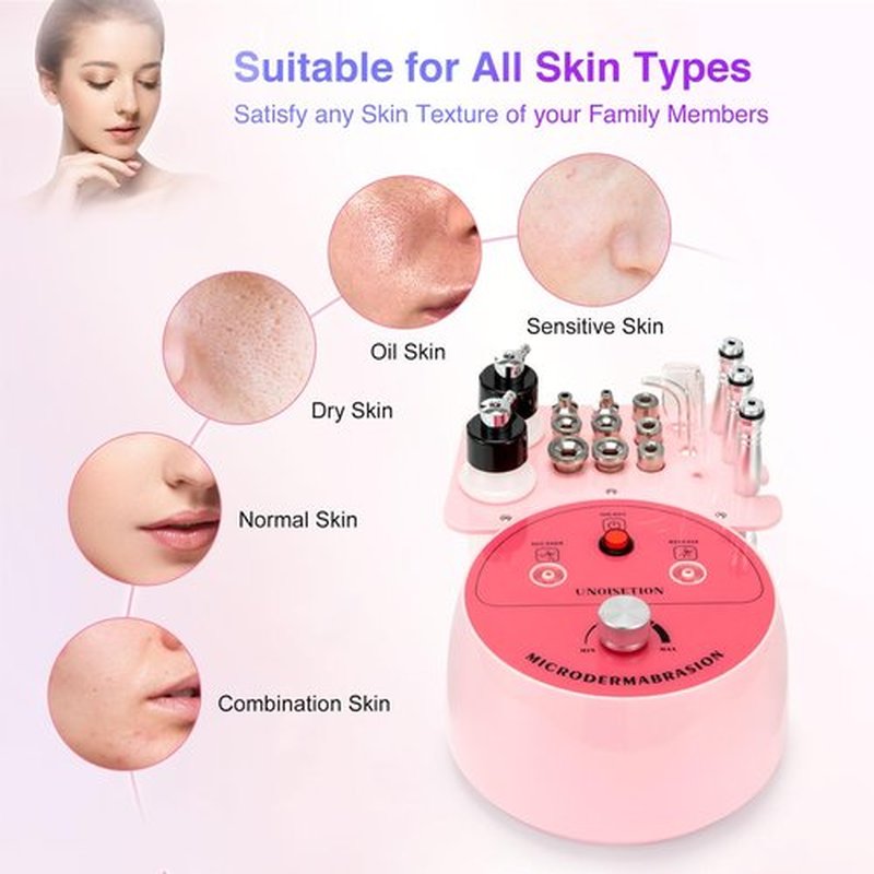 Diamond Microdermabrasion Machine Professional for Facial UNOISETION 3 in 1 Home Microdermabrasion Machine for Skin Exfoliating, Blackhead Removal, Spray Facial Moisturizing