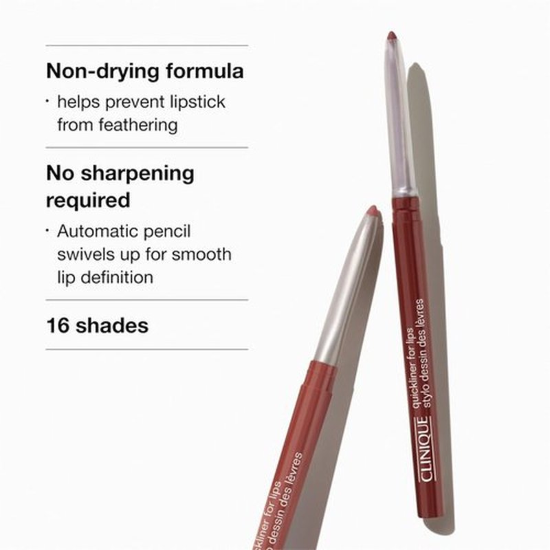 Clinique Quickliner Lip Liner - Long Lasting, Non-Drying Formula | 19 Shades Available, Including Black Honey, Pink & Nude Honey
