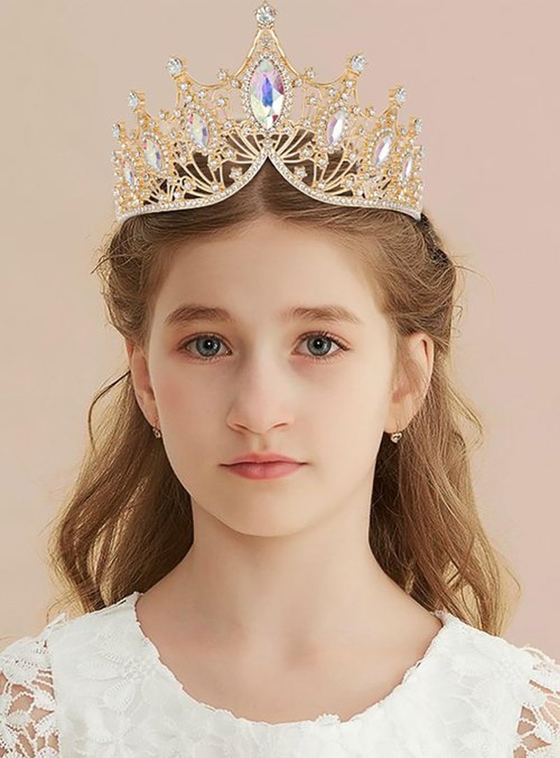 AIBFRID Tiaras Headbands Crown for Women and Girls, Princess Rhinestone Crown for Bridal, Crystal Queen Tiara Head Band Hair Accessories for Prom Wedding and Party