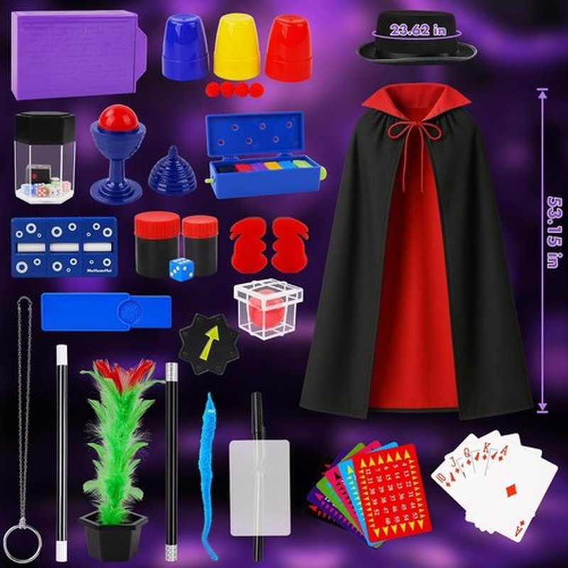 Magic Kit - Exciting Starter Magic Tricks Set with Wand & Costume | Perfect Gift for Ages 6-12
