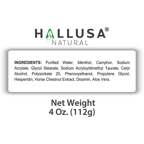 Hallosmine Cream for Varicose Veins, Spider Veins, Leg Circulation & Hemorrhoids | Leg Vein Cream with Diosmin, Hesperidin & Horse Chestnut – Cooling Effect for Leg Comfort | 4 oz (112g)
