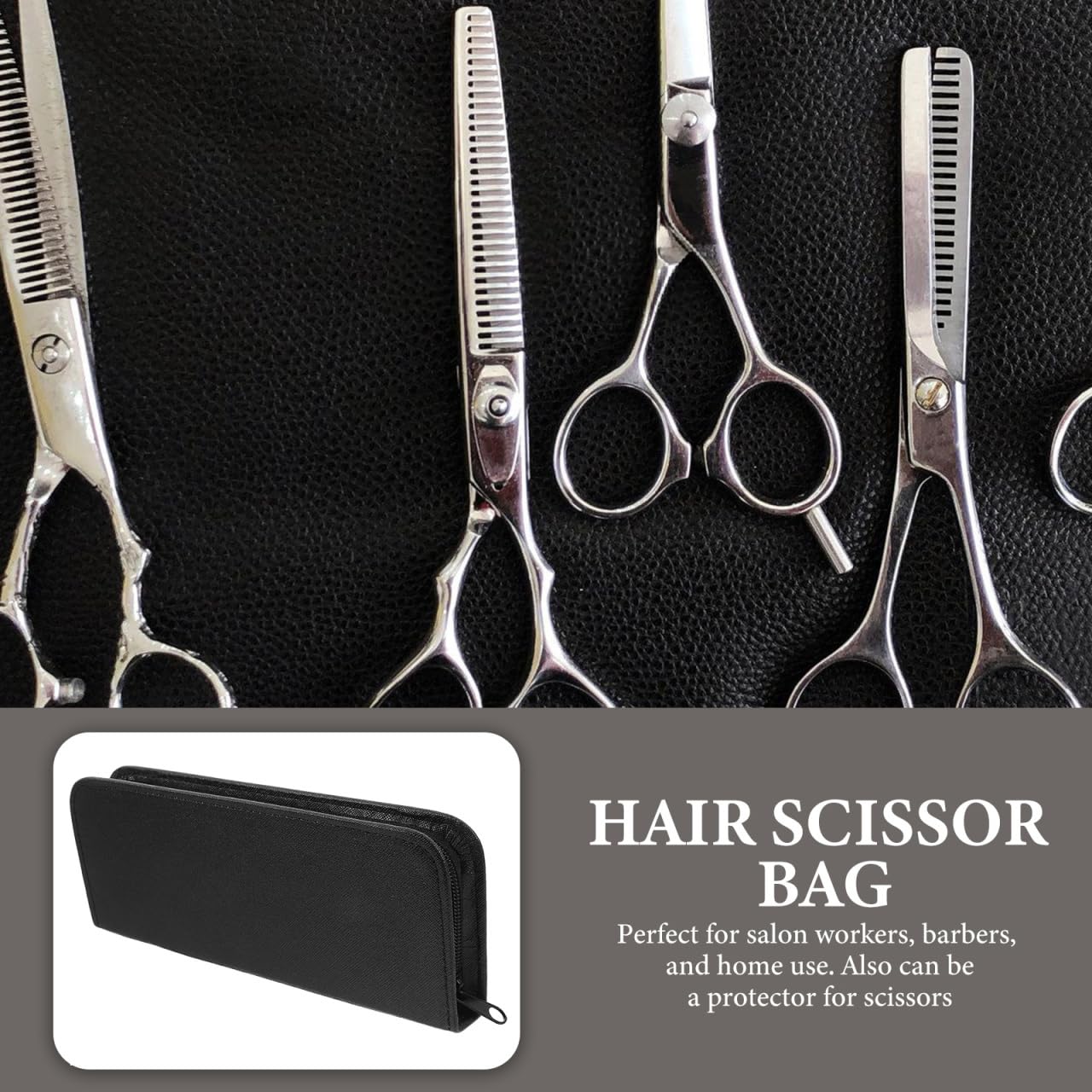 Hair Storage Bag Carrier Bag Zipper Case for Salon Barber and Home Use Portable Hairdressing Scissor Pouch 8.66 X 3.34 X 1.18 in