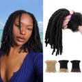Beauday 10 inch 40 Stands Interlocking Loc Extensions Human Hair, 0.6cm Width 100% Human Hair Dreadlock Extensions, Soft Human Hair Dreads Extensions, Natural Black (10 inch 40 Strands, 1B 0.6cm)
