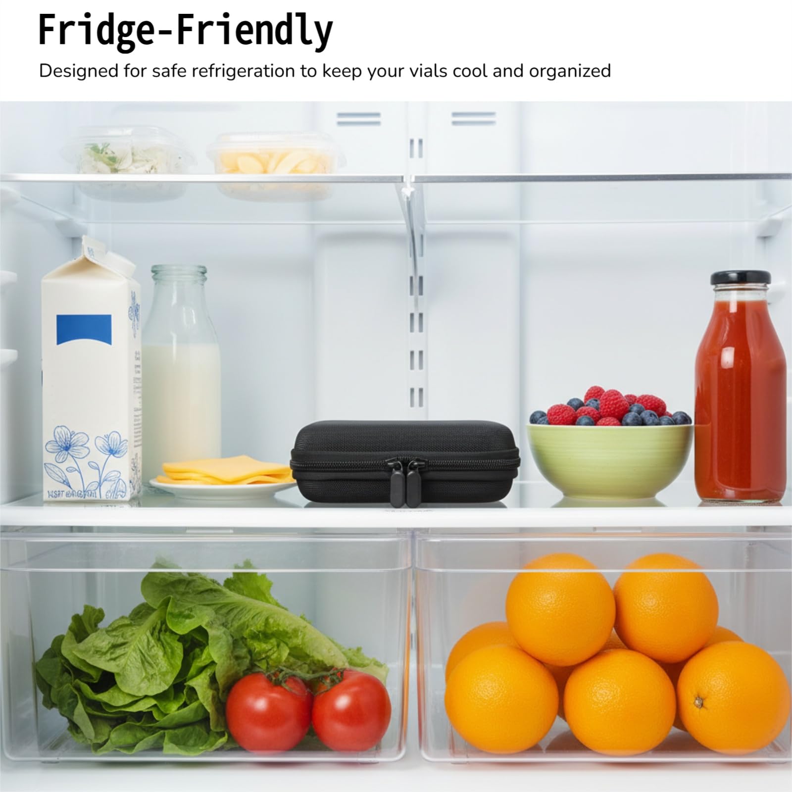 ZyCooom Peptide Case for Fridge Peptide Case for 1ml 3ml 5ml Vials-30 Slots