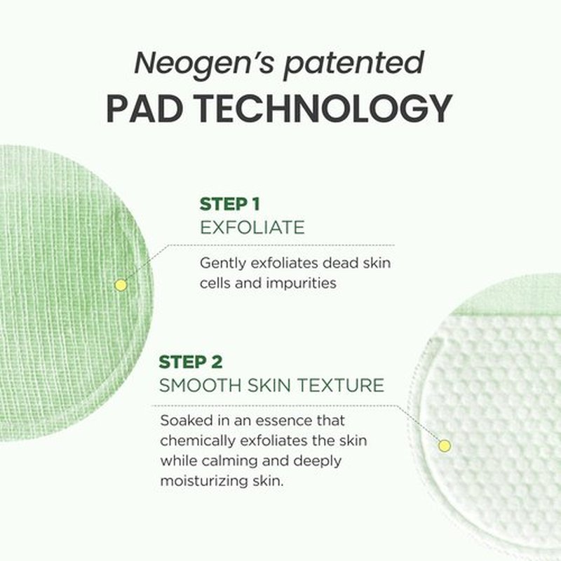 **DERMALOGY by NEOGENLAB Bio-Peel Gauze Peeling Pads - Exfoliating & Hydrating Green Tea Formula (30 Pads)**