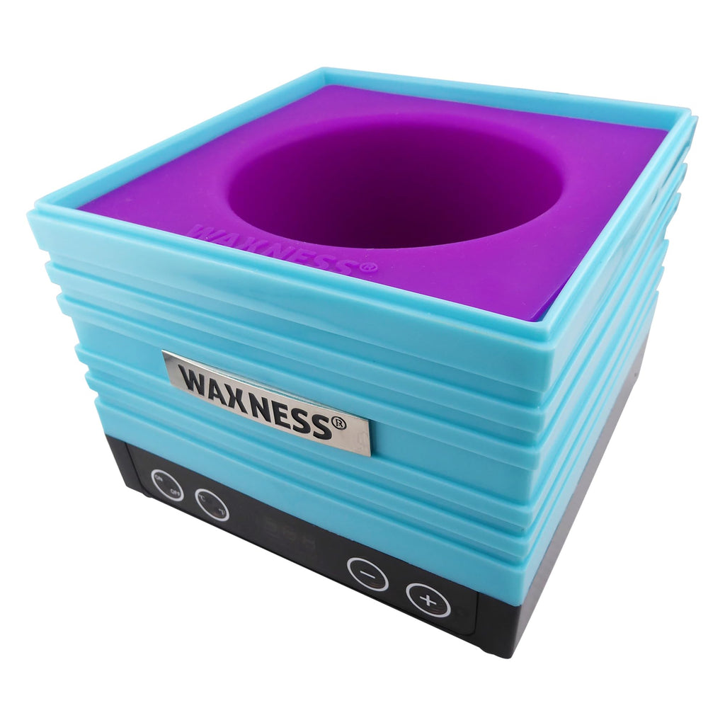 Waxness W-CUBE Digital Professional Wax Heater – Teal, 1 lb Capacity, Digital Temperature Control with Memory, 100W, for Professional Use