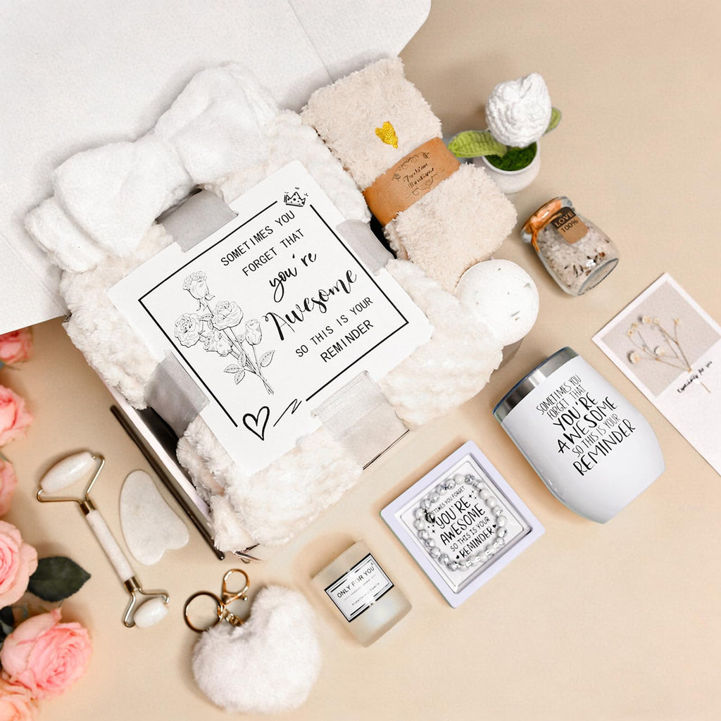 Self Care Gifts Baskets Women, 16PCS Get Well Soon Gift Box Relaxing Spa Set Care Package for Birthday, Valentines Day, Mothers Day, Christmas Gifts for Mom Girlfriend Sister Wife Grandma