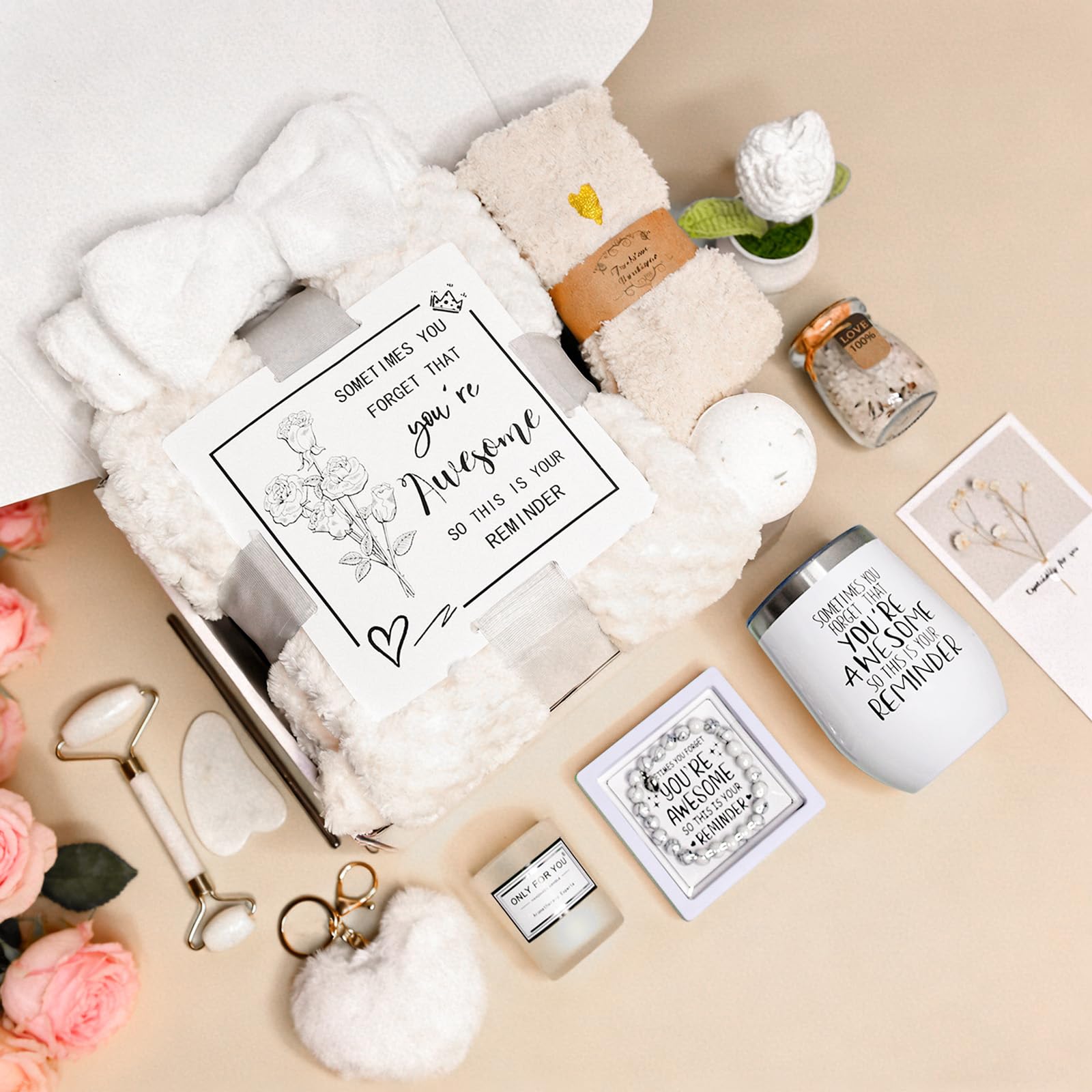Self Care Gifts Baskets Women, 16PCS Get Well Soon Gift Box Relaxing Spa Set Care Package for Birthday, Valentines Day, Mothers Day, Christmas Gifts for Mom Girlfriend Sister Wife Grandma