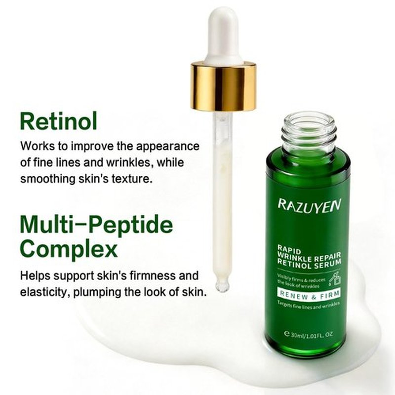 Regine Switzerland Retinol Serum - Anti-Aging Peptide Formula for Fine Lines & Wrinkles, 30ml