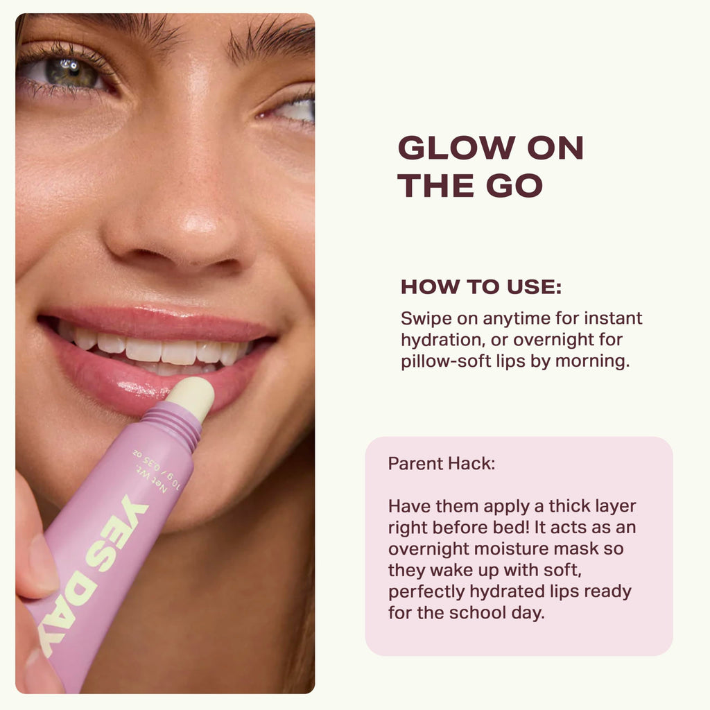 YES DAY Lip Sweetie Hydrating Lip Mask for Teens (Vanilla Glaze) – Day or Overnight Lip Mask for Teens & Ages 10 Up, with Pomegranate & Vitamin E (10g)