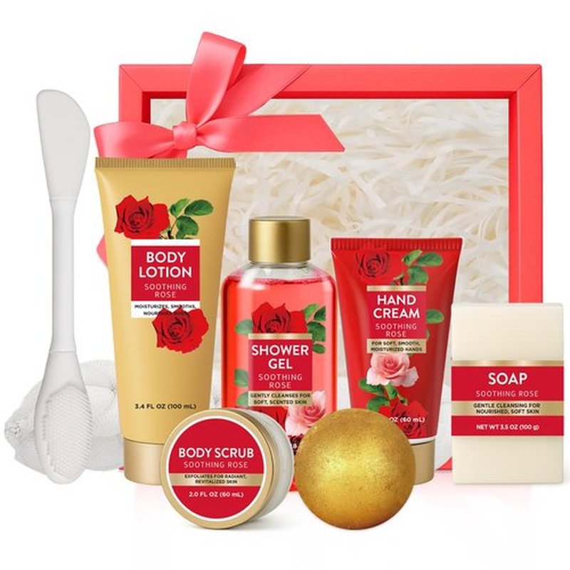 Spa Luxetique Gifts for Women 8pcs of Romantic Luxury Rose Gift Set for Women Bath and Body Works Gift Set Spa Gift for Womens Birthday Gift for Womens Mom Wife Girlfriend Mothers Day Gifts