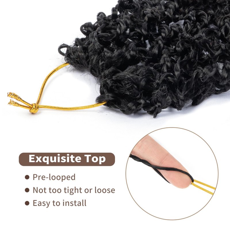 Yanky Twist Crochet Hair 8 Inch10 Packs Crochet Yanky Twist Hair Extensions Spring Mini Twist Crochet Hair Bohemian Passion Twist Braiding Hair For Black Women (1B, 8 Inch10packs)