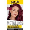 Got2b Metallics Permanent Hair Dye - Dark Ruby M68 | Metallic-Shine Booster for Cool, Shimmering Tones, Lasts 30 Washes