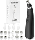 UNOISETION Diamond Microdermabrasion Machine - Rechargeable Facial Tool with 12 Tips | Blackhead Remover for Home & Travel