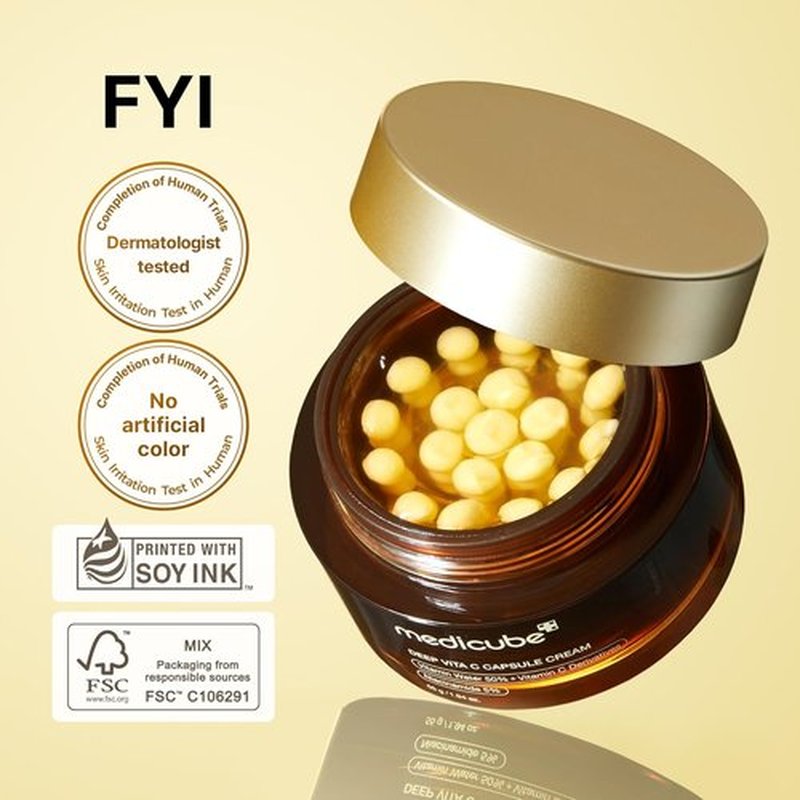 Medicube Flawless Skin Vitamin C Golden Capsule Moisturizer & 7,500 PPM Exosome Serum