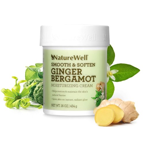 Nature Well Ginger Bergamot Moisturizing Cream - Smooth & Soften Skin, 16 Oz.