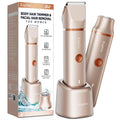 Bikini Trimmer for Women Pubic Hair: 2 in 1 Electric Razors for Women - IPX7 Waterproof Lady Shaver for Travel & Home Use (Gold)