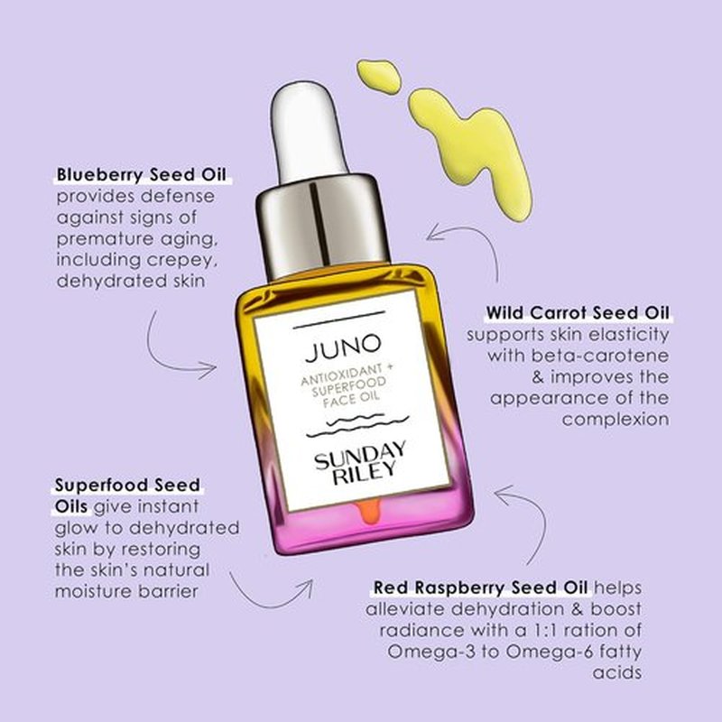 Sunday Riley Juno Face Oil - Antioxidant-Rich Superfood for Radiant Skin