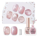AZUREBEAUTY Cat Eye Nail Polish no Gel Fast Drying Pink Shimmer 2 Colors 10ml Natural Nail Lacquer High Shine DIY Salon Home Women Gifts