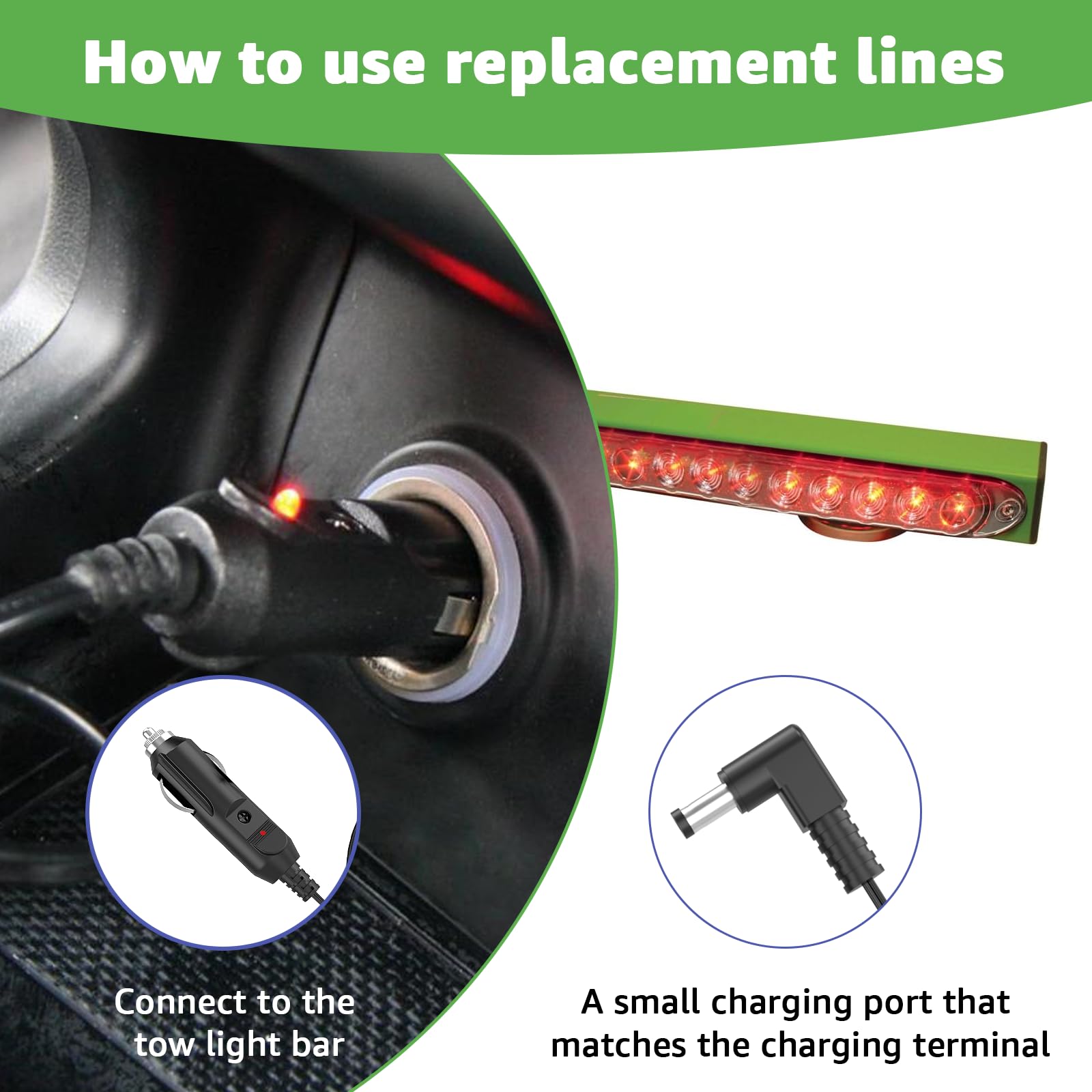 Charger for Towmate Light Bar,Cable for TowMate Wireless LED Tow Light Bar