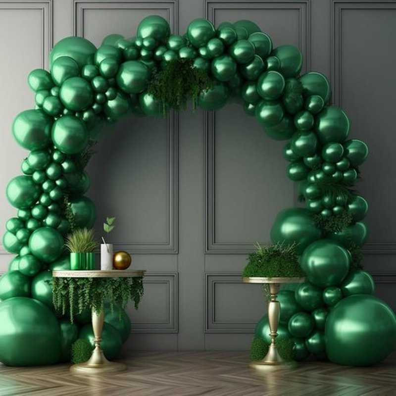 Metallic Green Balloon Garland Arch Kit - 130PCS in Various Sizes for Birthday, Graduation, Baby Shower & Wedding Decor