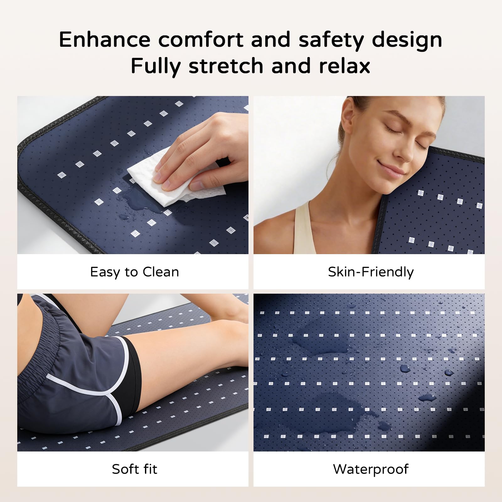 39.37"*23.62" Red Light Therapy Mat for Full Body,400 LEDs Near Infrared Light Therapy Pad,660nm & 850nm Light Blanket for Back，Belly， Knee， Waist ，Leg ，Joint Muscle