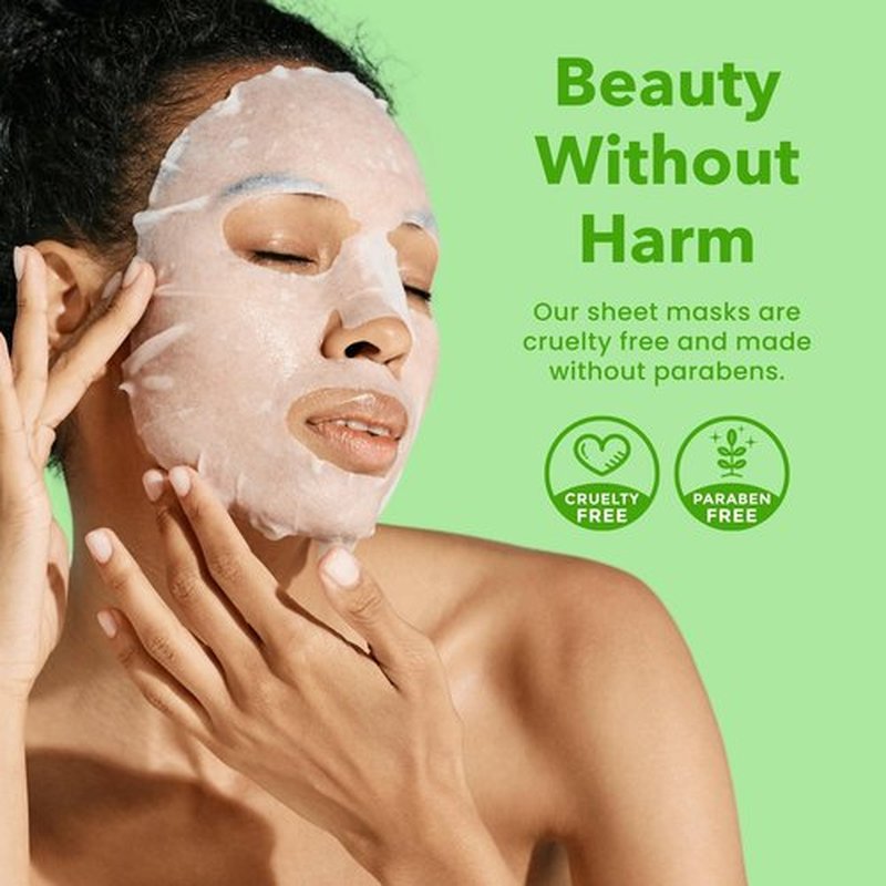 Patchology Press Reset Aloe Vera Face Mask - Moisturizing Facial Sheet Masks w/ Lavender & Vitamin B5 for Skin Relaxation & Revitalization - Ideal Skincare Solution for Sun-Exposed Skin (4 Count)