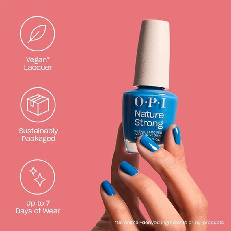 OPI Nature Strong Natural Origin 3-Step Nail System - Botanical Base Coat, Top Coat & Vibrant Colors | Eco-Friendly, Vegan & Cruelty-Free
