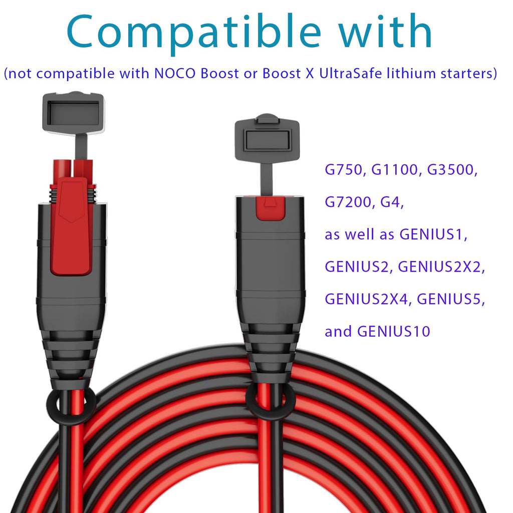 10FT GC004 X-Connect Extension Cable Fit for NOCO Genius Battery Chargers