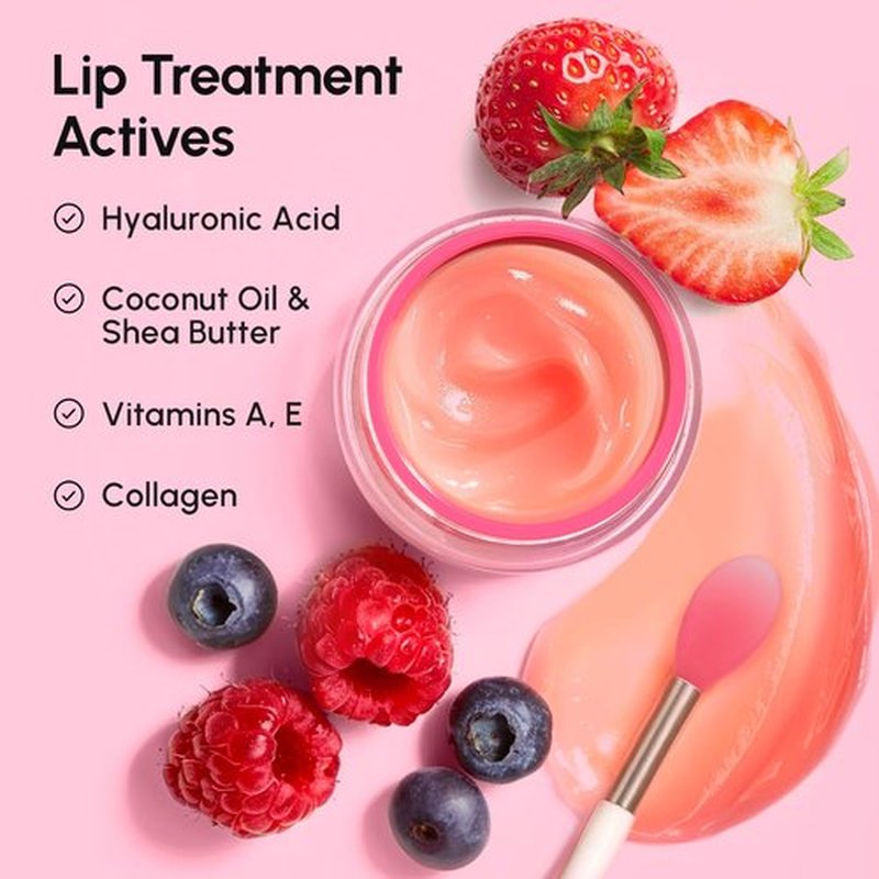MAREE Lip Mask Overnight - Hydrating Lip Treatment with Hyaluronic Acid & Collagen - Moisturizing Lip Butter Balm