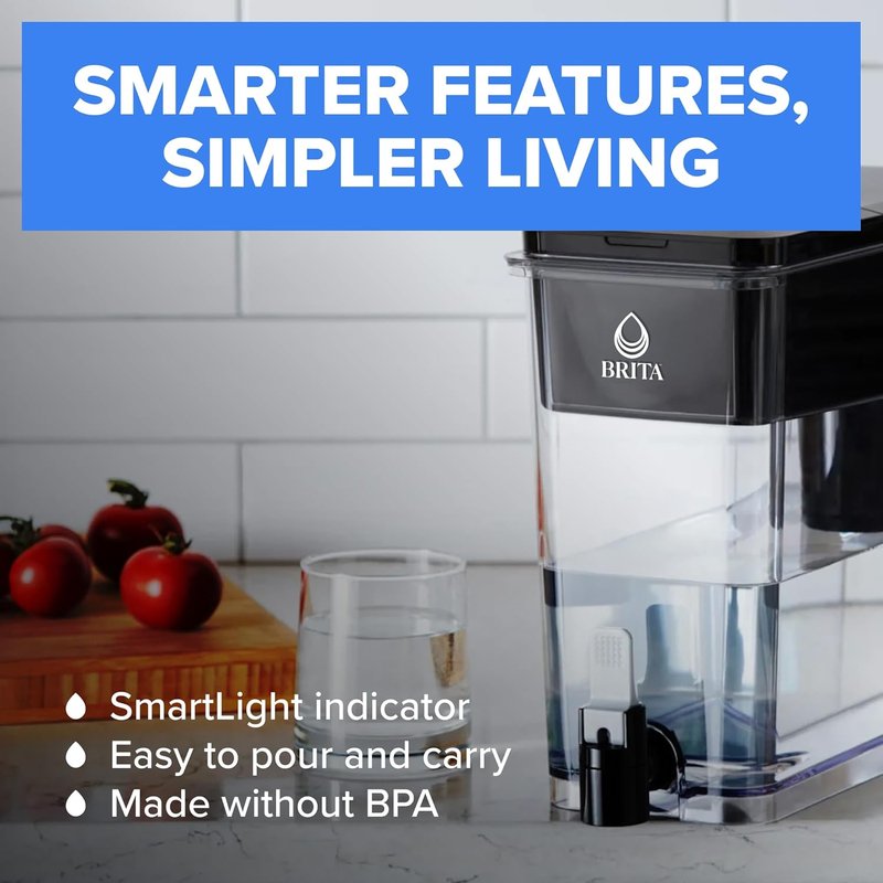 Brita UltraMax Water Dispenser - 27-Cup BPA-Free Filter System Reduces Impurities | Lasts 2 Months