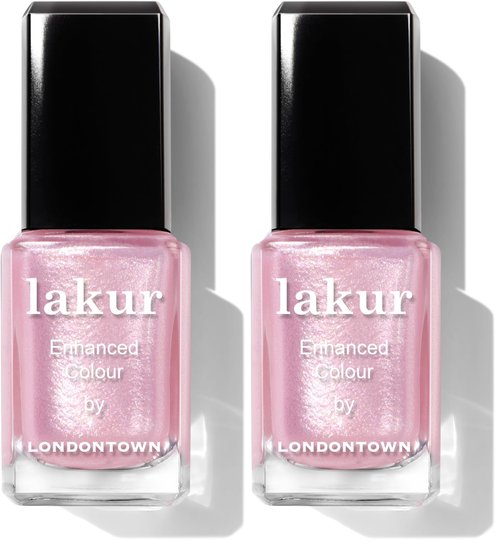 LONDONTOWN Lakur Enhanced Color Candy Dreams Nail Polish, Pink Strawberry, 0.4 fl oz (Pack of 2)