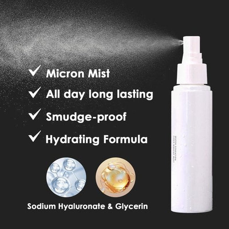 2PCS Makeup Setting Spray Set for Face, Weightless Long Lasting Waterproof Fixing Makeup Setting Face Spray, Smudge-proof, Hydrating & Refreshing Setting Spray Makeup(E)