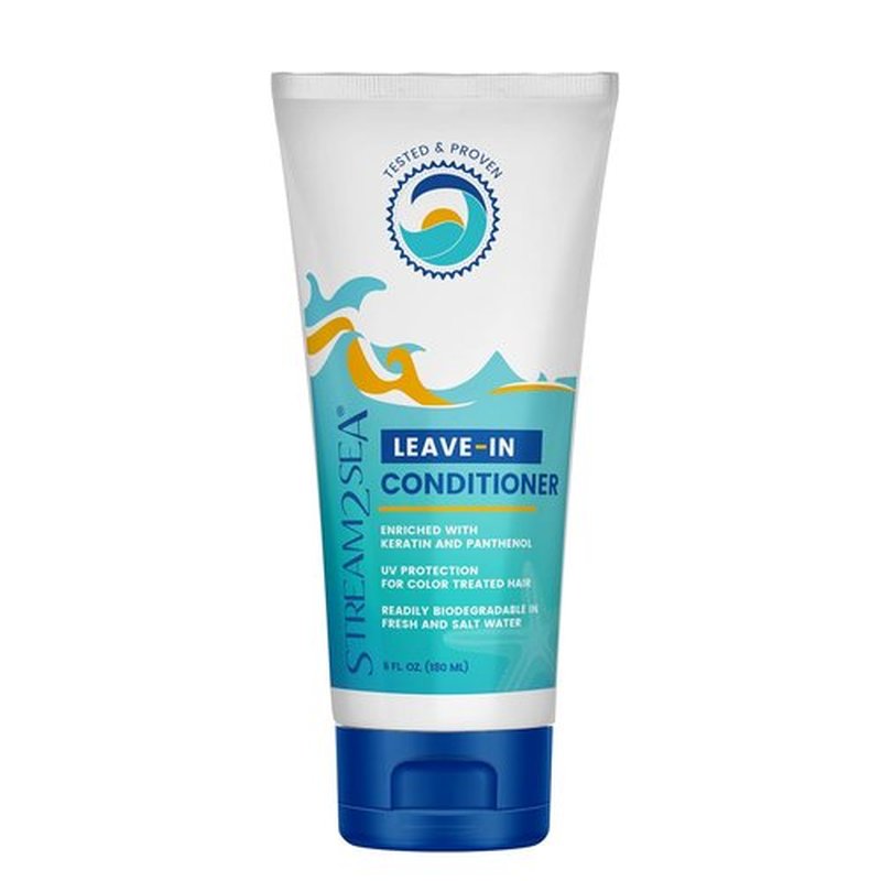 Stream2Sea Leave-In Hair Conditioner - Detangles & Replenishes Moisture | Natural, Reef Safe, UV Protection, Sulfate & Paraben Free
