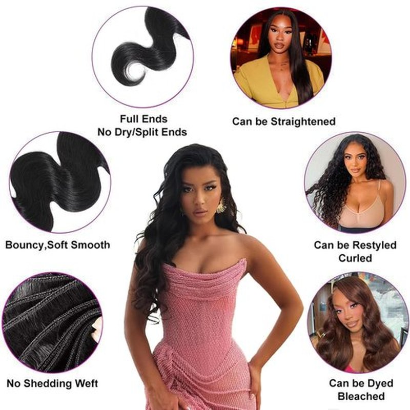 16A Raw Body Wave Bundles Human Hair Bundles Indian Virgin 1 Human Hair Bundles No Tangle Shedding,Triple Lifespan Virgin Hair Extensions (Body Wave 1 bundle, 26 Inch)