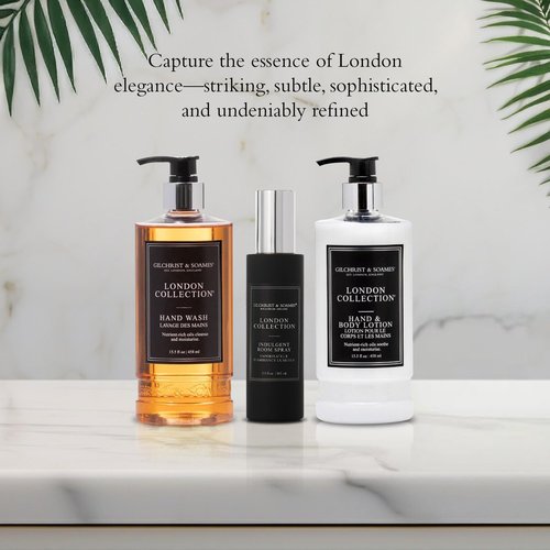 Gilchrist & Soames London Hand Wash – Natural Moisturizing Liquid Cleanser With Red Tea, Soy, Grape Seed Oil, & Ginkgo – Paraben & Sulfate Free Soap with Crisp, Clean Scent, 15.5 oz Pump Bottle