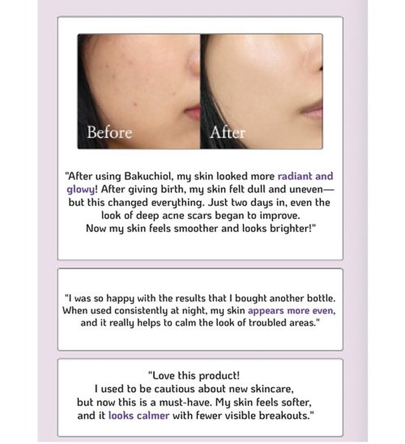 Korean Bakuchiol Concentrate Mix 2 Drops In Any Step of Your Skin Care Routine Retinol Alternative Non GMO Vegan Certificate Safe Natural Botanical Antioxidant Cold Pressed 10000ppm 30ml
