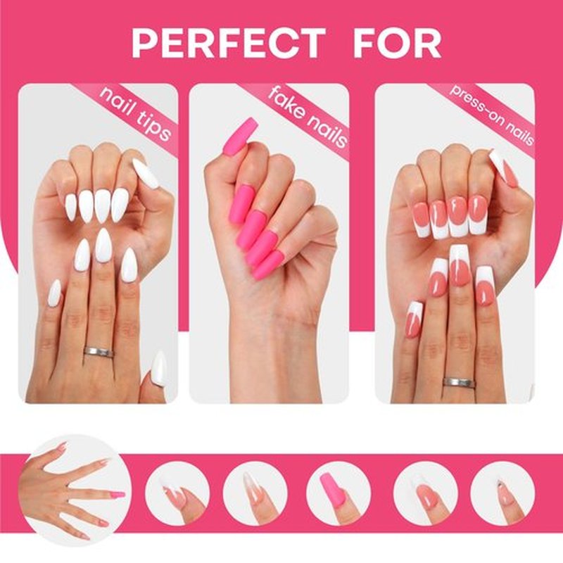 LOVFUL Extra Srong Brush on Nail Glue for Press Ons, Super Strength Nail Adhesive for Acrylic Press on Nails Tips - Salon Quality, Quick Drying, Long Lasting, Easy&Precise Application(7g/0.25oz)