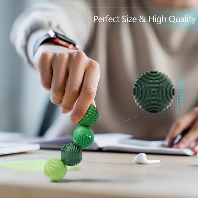 Luckdoor Silicone Magnetic Balls - Fidget Toys for Stress Relief | 4PCS Sensory Gadgets for Adults & Teens