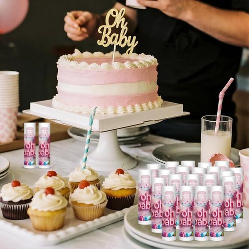 60 Pack Oh Baby Lip Balm Set, Baby Shower Favors for Guests,Shower Game Winner Gifts, Gender Reveal Party Favors