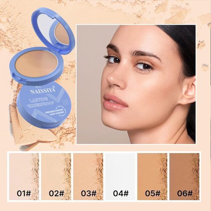 NAISSIYA Oil Control Face Pressed Powder,Matte Smooth Flawless Setting Powder Makeup,Waterproof Long Lasting Finishing Powder,Cruelty Free Lightweight Face Cosmetics,0.35Oz (#1-CLASSIC IVORY)