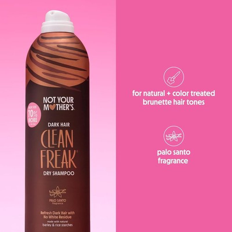 Not Your Mother's Clean Freak Dark Hair Dry Shampoo - 12 oz Each | Waterless Formula for Instant Refreshment