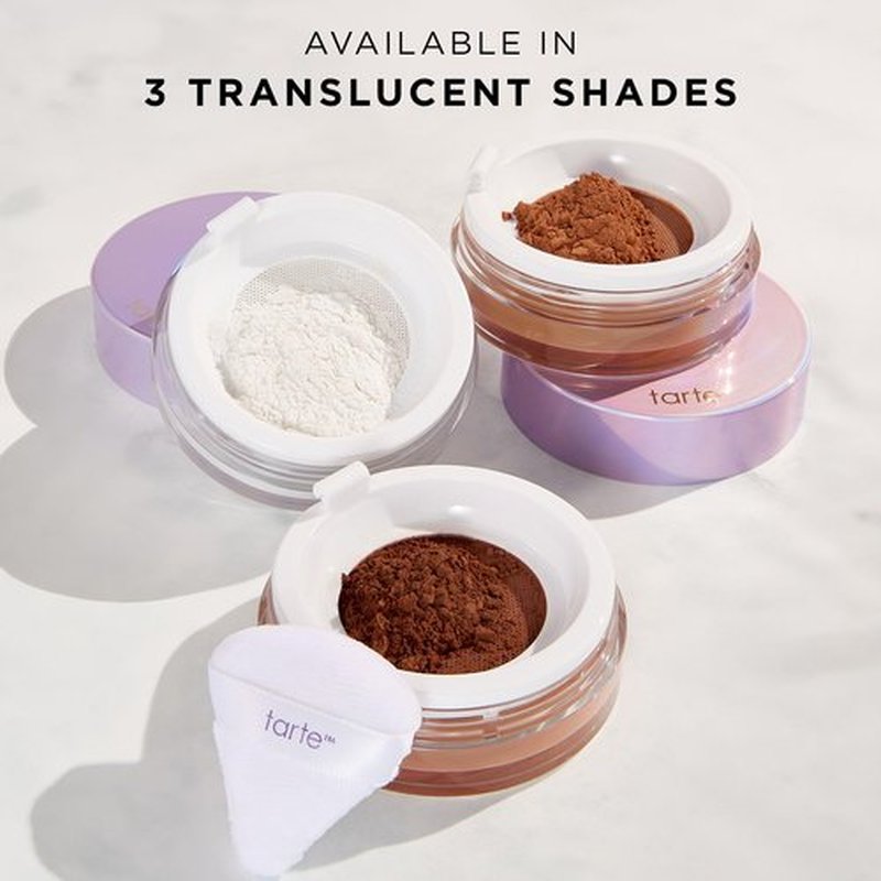 tarte creaseless setting powder – Loose Face Powder, Lightweight Oil-Absorbing Formula for Longwear Finish, Vegan & Cruelty-Free, full size, translucent