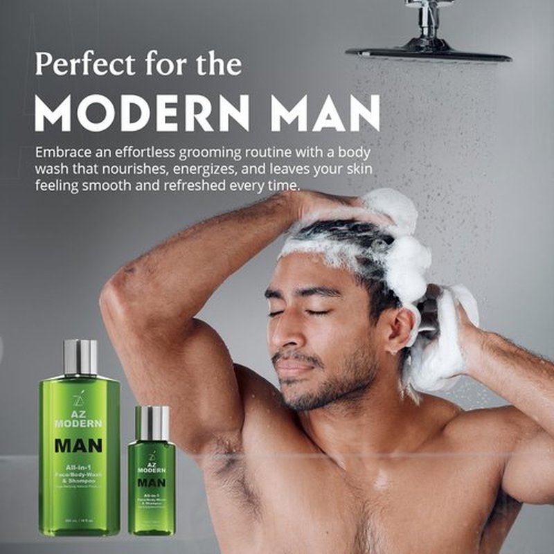 Skiennix 3-in-1 Face Wash, Body Wash & Shampoo - Aloe Vera & Jojoba Oil Formula | 10.14 FL OZ | Cleanses Sweat & Dirt