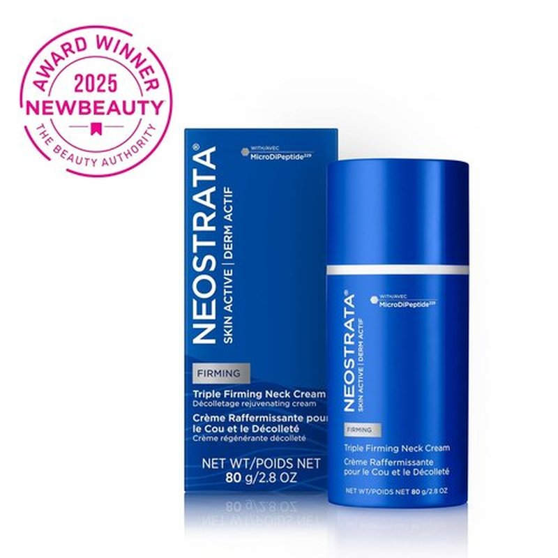 NEOSTRATA Triple Firming Neck Cream - Rejuvenate Décolletage with MicroDiPeptide229® & Bakuchiol | 80g, Fragrance-Free