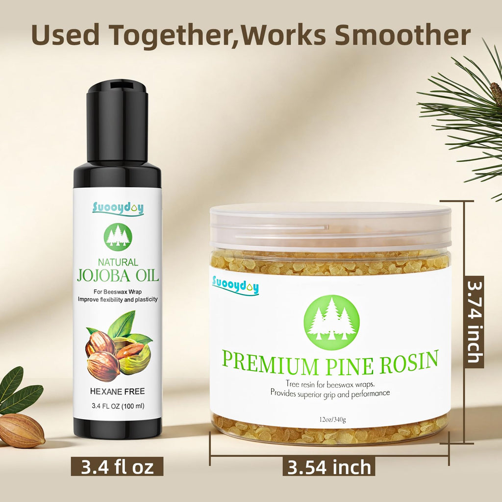 Suooydoy 12oz Pine Rosin with Jojoba Oil Natural Pine Resin